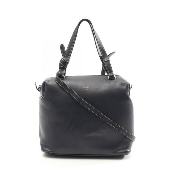 CELINE Navy Leather Shoulder Bag - Picture 1 of 10